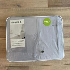 Brand new Lacoste 100% cotton percal bedding set Twin